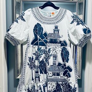 Farm Rio Ancient Garden Midi Dress